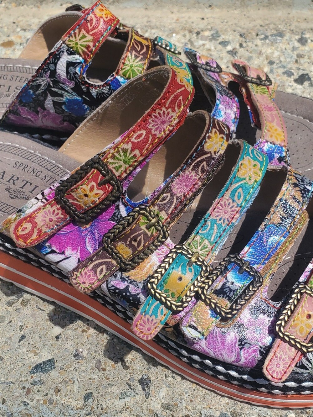 L'ATISTE Multicolor Floral Strappy Sandal - Women's - Picture 2 of 5